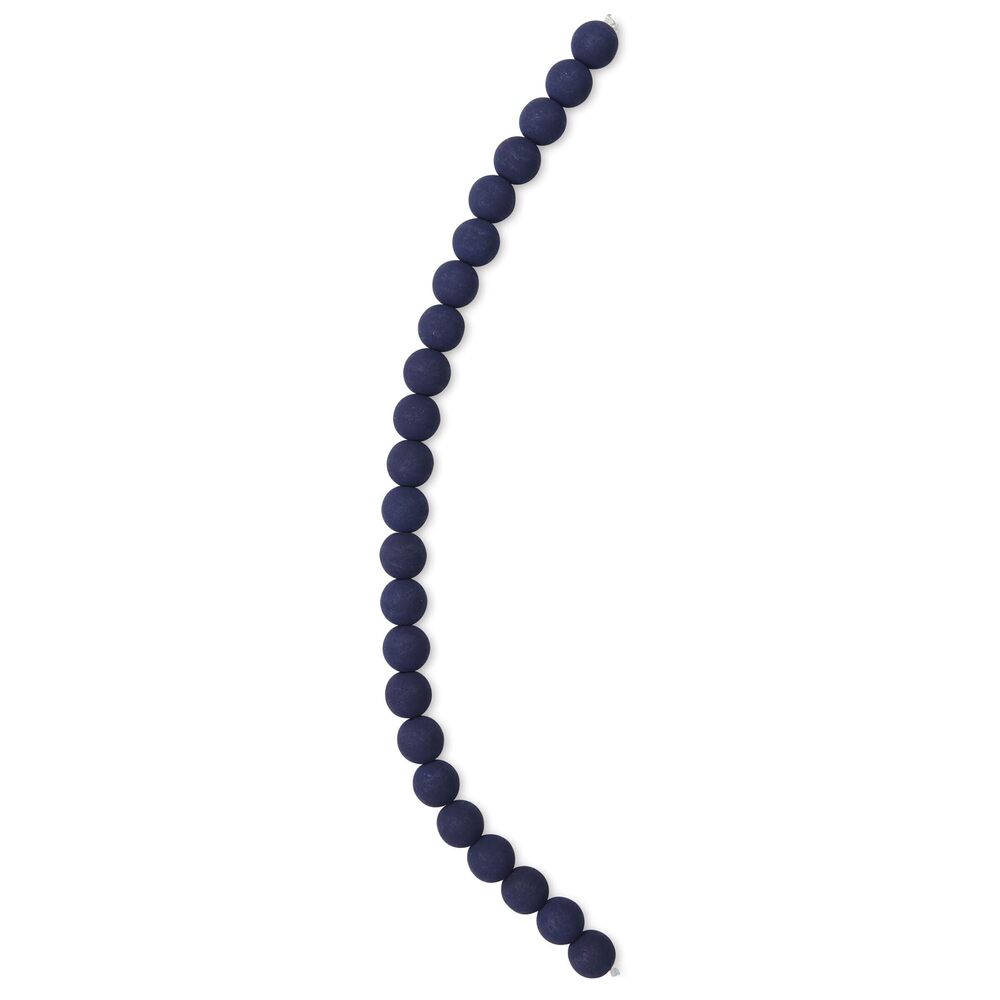 8266 Czech Glass Beads Strand 8mm White Alabaster Velvet Black, 69pcs